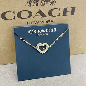 Coach Diamond Heart Hollow Bracelet